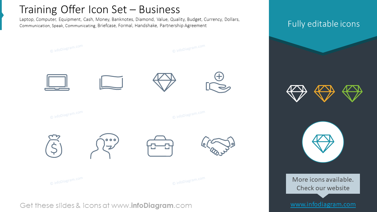 Training Offer Icon Set – Business