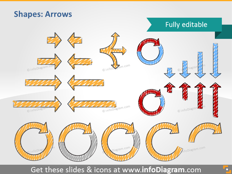 handwritten scribble arrows shape powerpoint