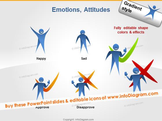 happy sad man icon approve disaprove pictogram ppt