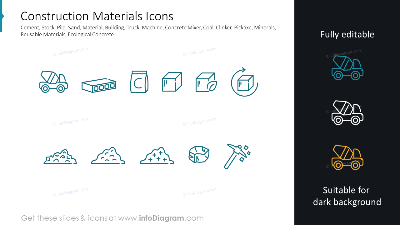 Construction Materials Icons