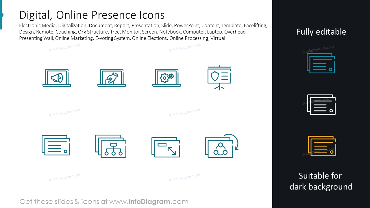 Íconos de Presencia Digital en Línea