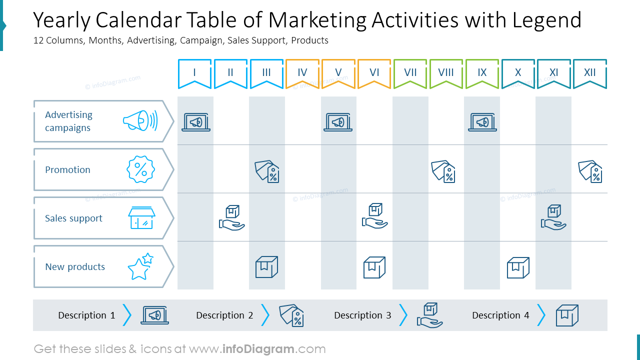 Annual Marketing Calendar - Yearly Calendar Template