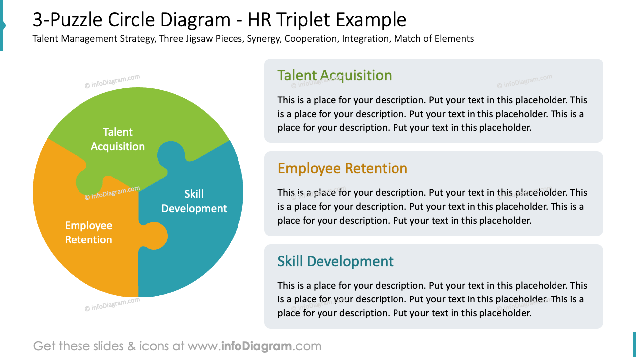 3 Puzzle Circle Diagram HR Triplet Example
