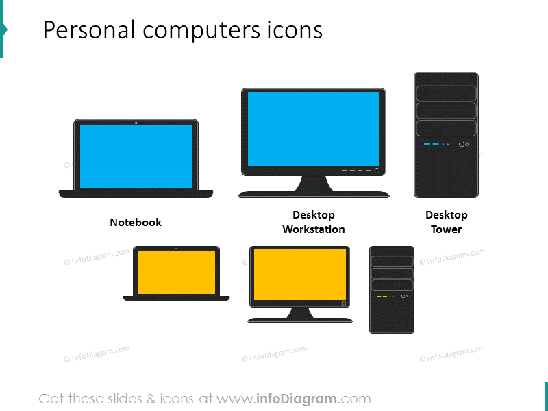 icono de clipart de torre de estación de trabajo de escritorio de computadora personal ppt
