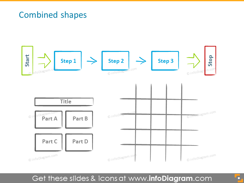 Example of the ink schema with matrix shape