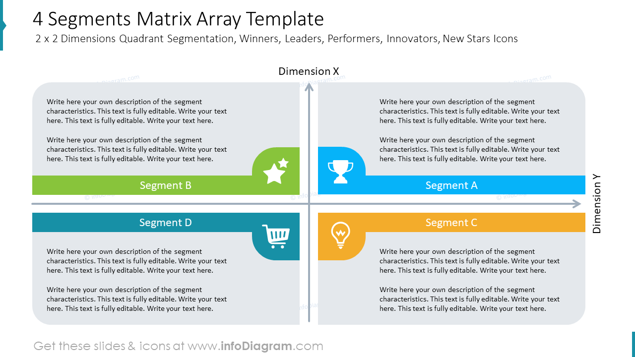 4 Segmente Matrix-Array-Vorlage