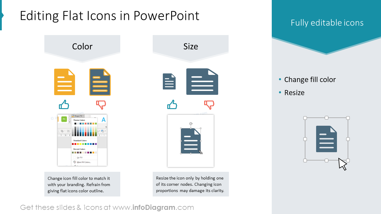 Editing Flat Icons in PowerPoint