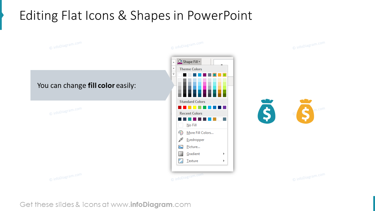 Editing Flat Icons & Shapes in PowerPoint