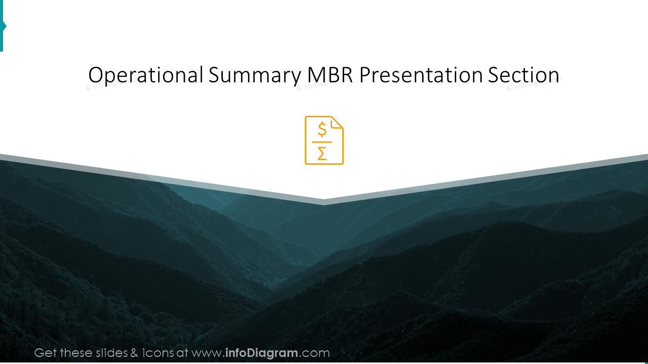 Seção de Apresentação do Resumo Operacional MBR