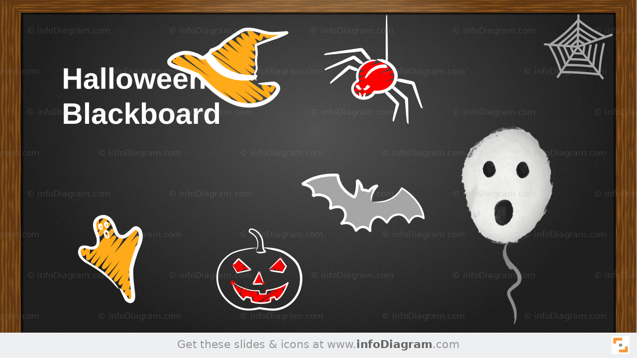 Halloween-Mütze Geister-Icons PowerPoint