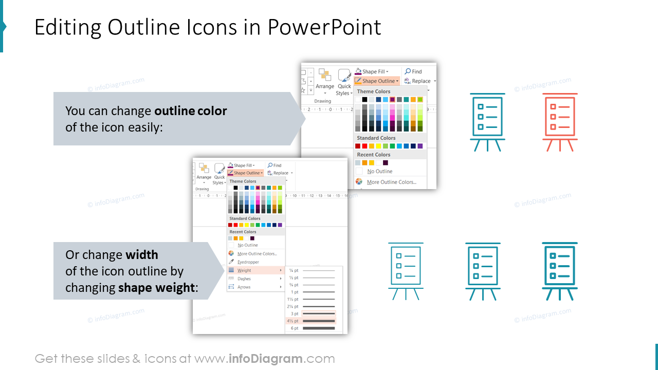 Outline-Icons in PowerPoint bearbeiten