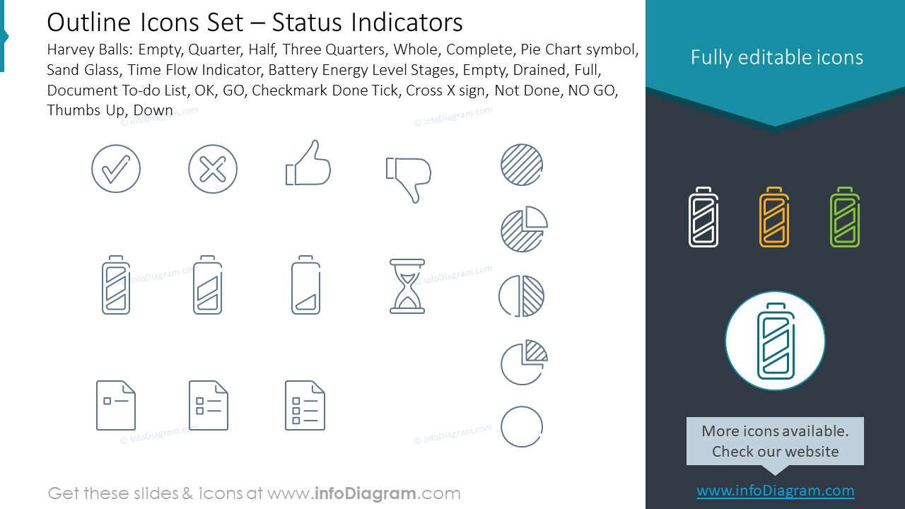 Outline Icons Set – Status Indicators