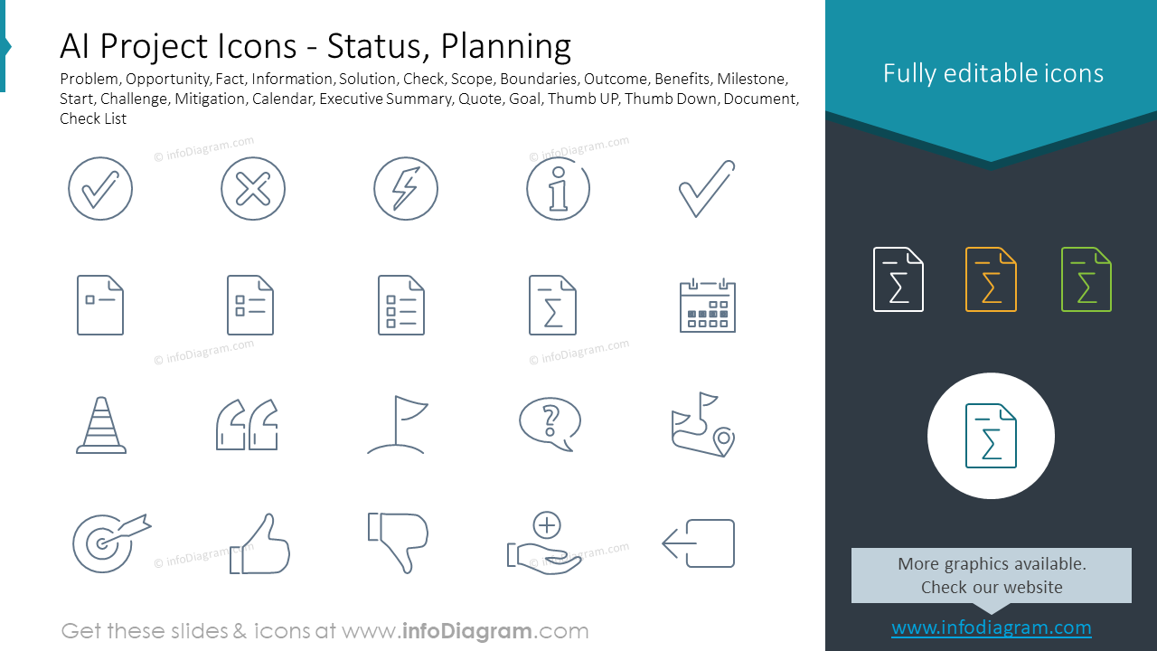 KI-Projekt-Icons - Status, Planung