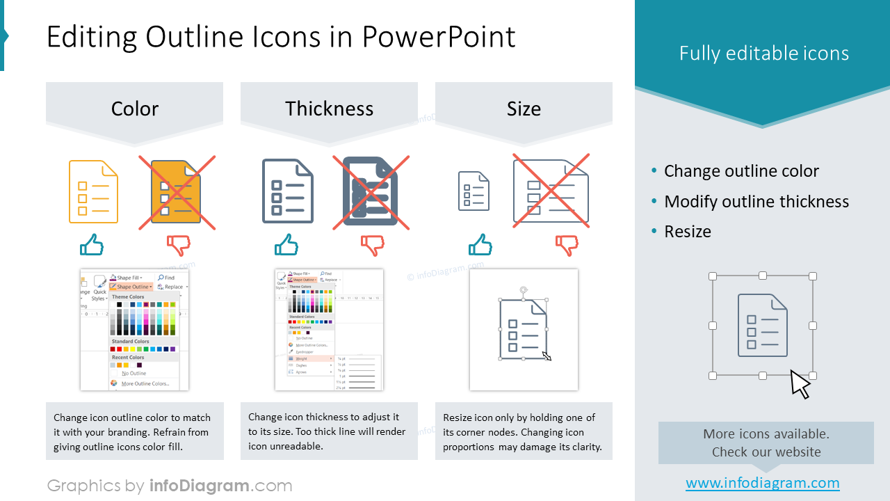 Editing Outline Icons in PowerPoint