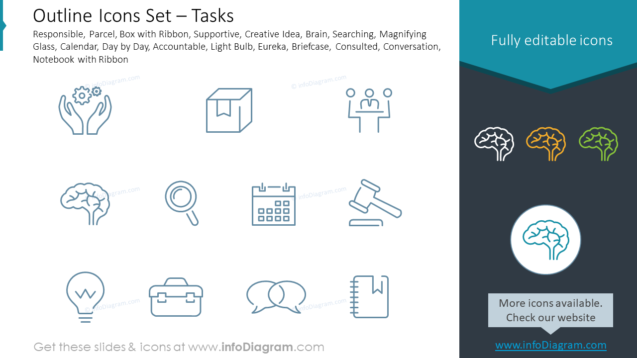 Outline Icons Set – Tasks