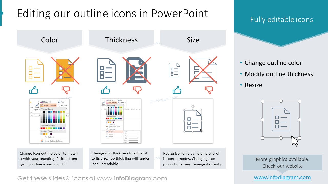 Editing our outline icons in PowerPoint