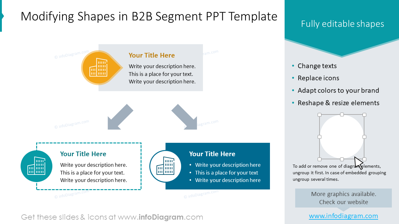 Modifying Shapes in B2B Segment PPT Template