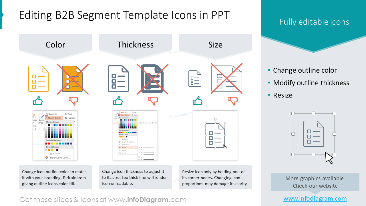 Editing B2B Segment Template Icons in PPT