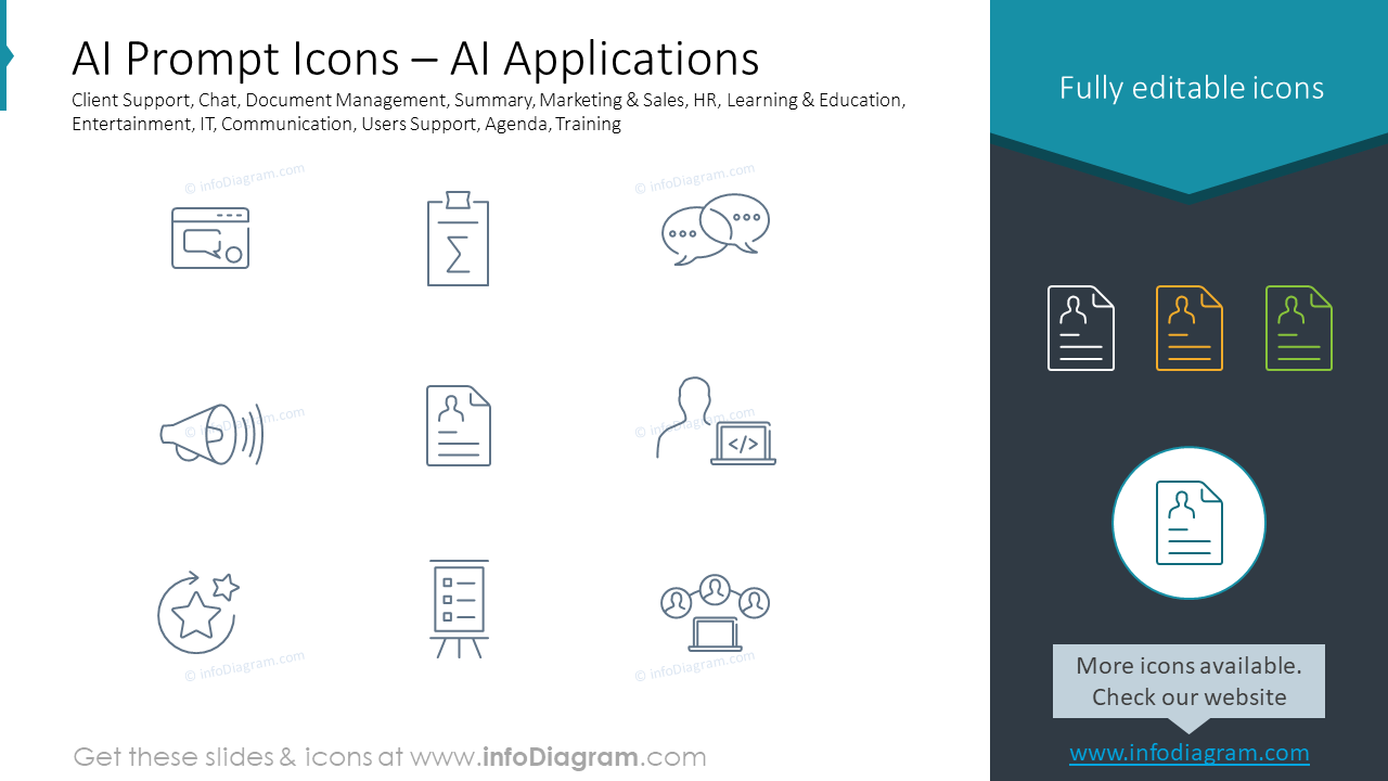 Icônes de prompt IA – Applications IA