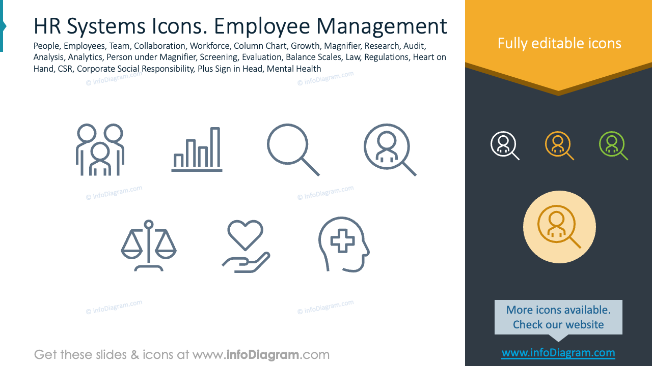 HR Systems Icons. Employee Management