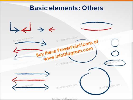 ícones de setas ppt clipart carvão