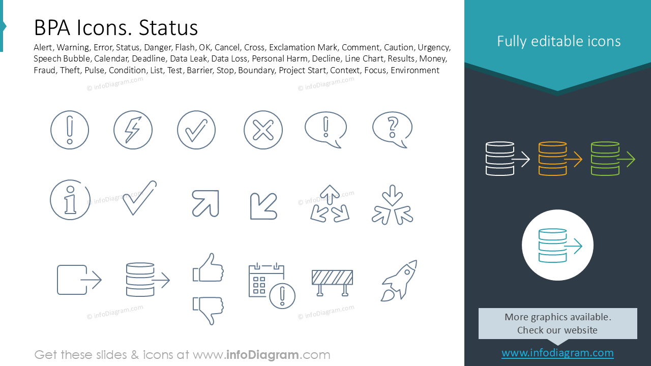 BPA Icons. Status