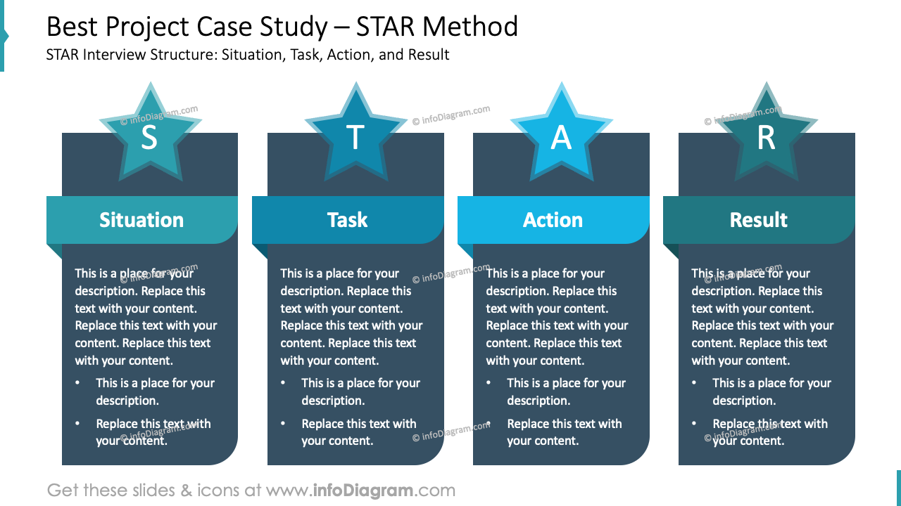 Best Project Case Study STAR Method Muted Blue Style