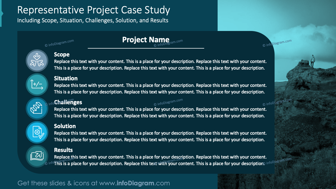 Representative Project Case Study Navy Background