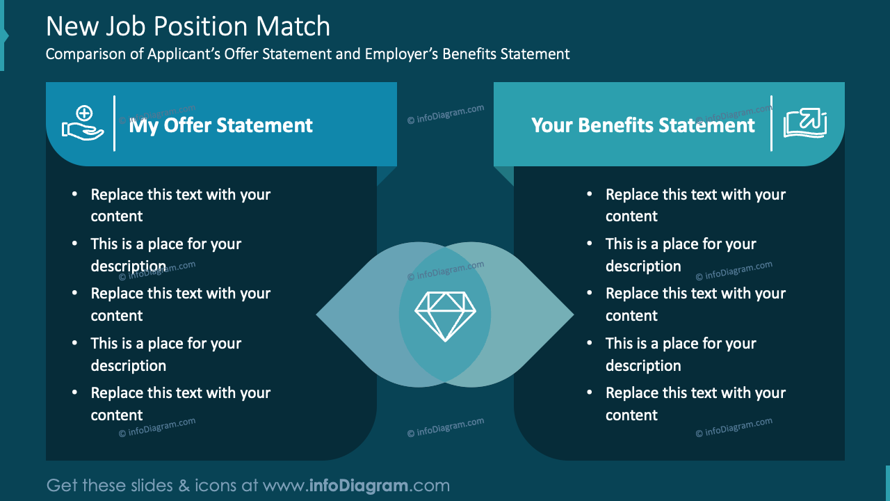 New Job Position Match Navy Background