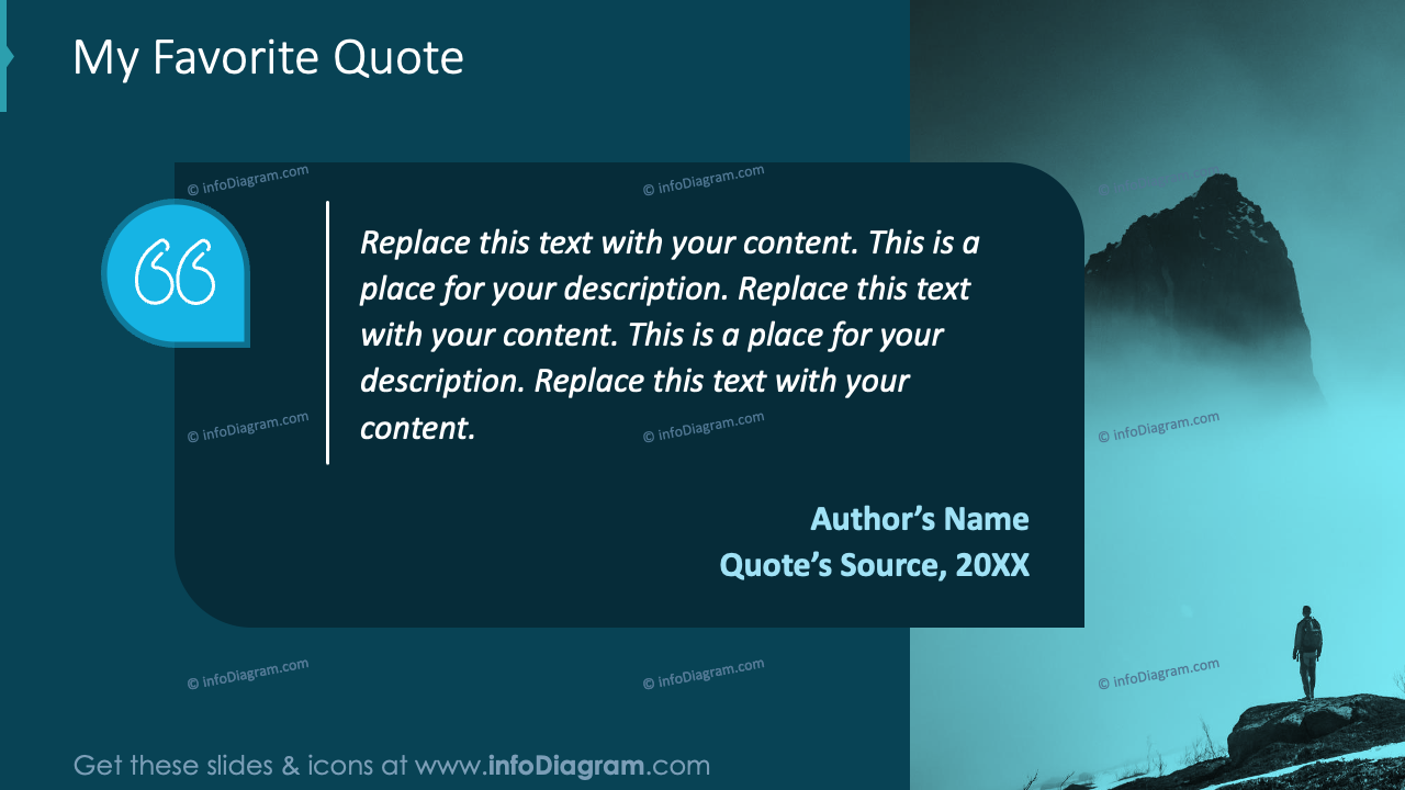 My Favorite Quote Navy Background