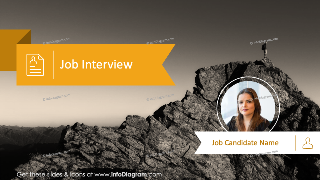 Job Interview Gray Background