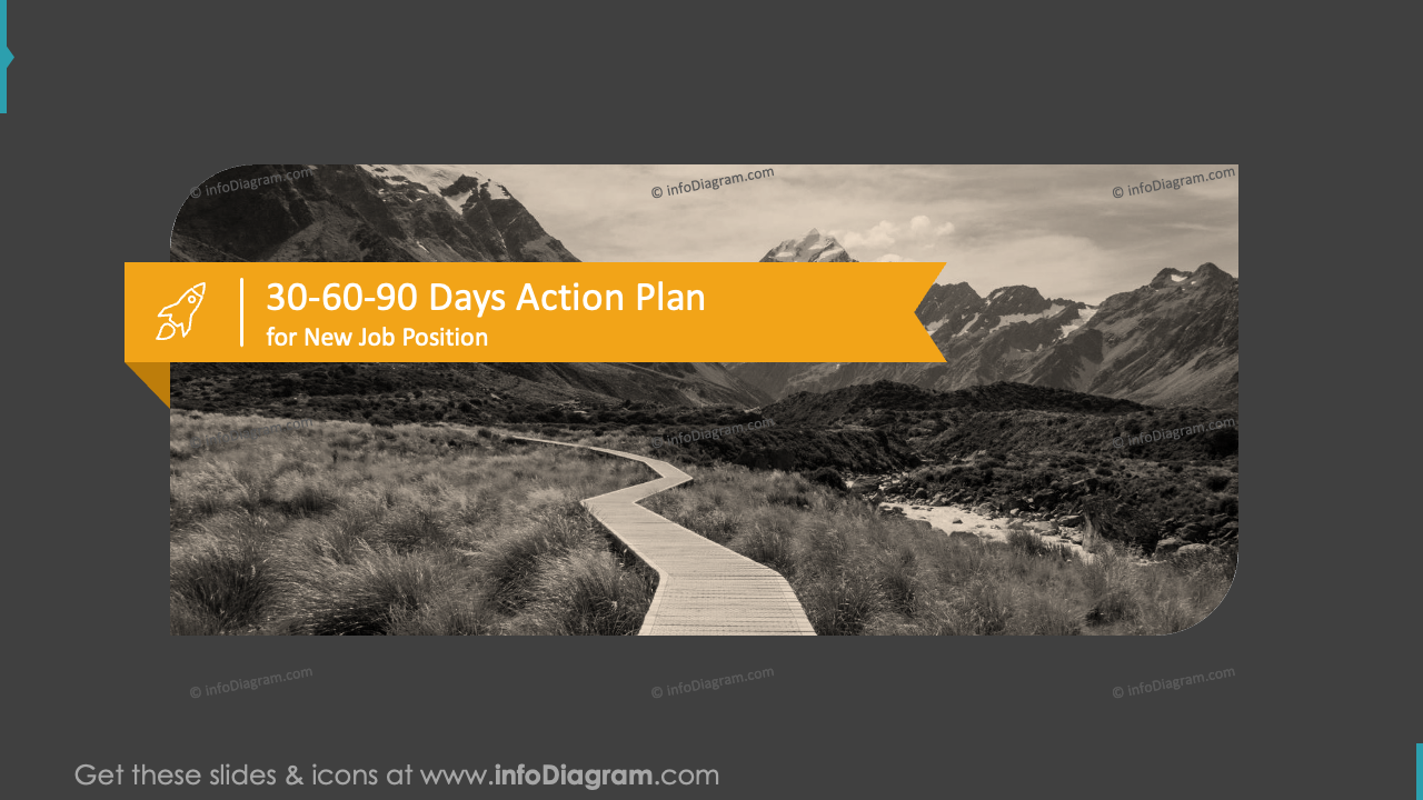 30 60 90 Days Action Plan Gray Background