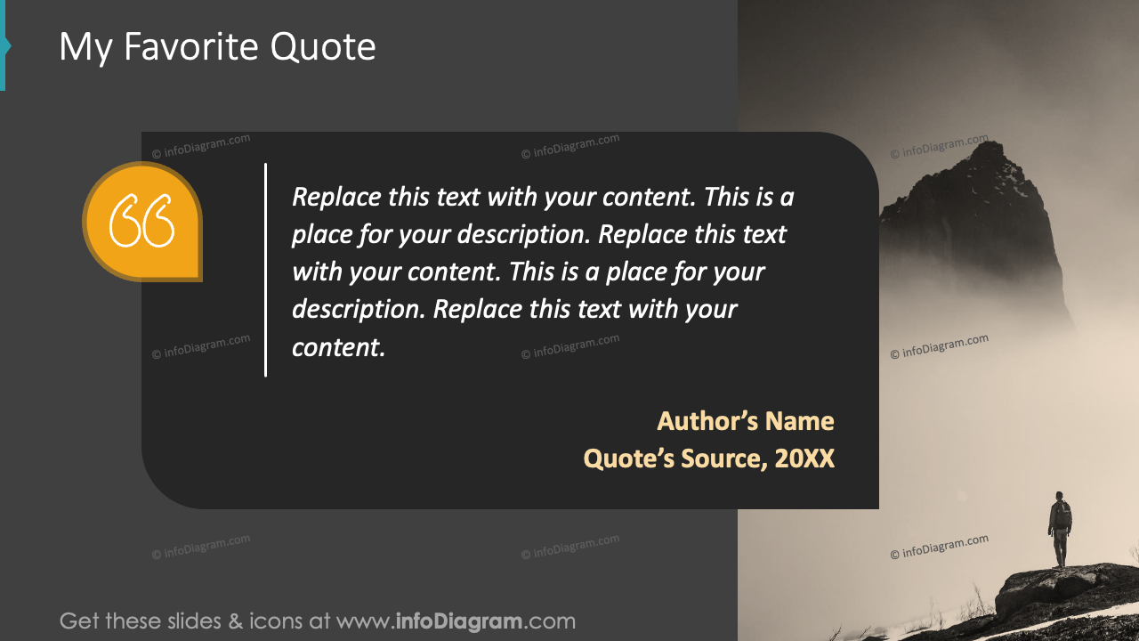 My Favorite Quote Gray Background