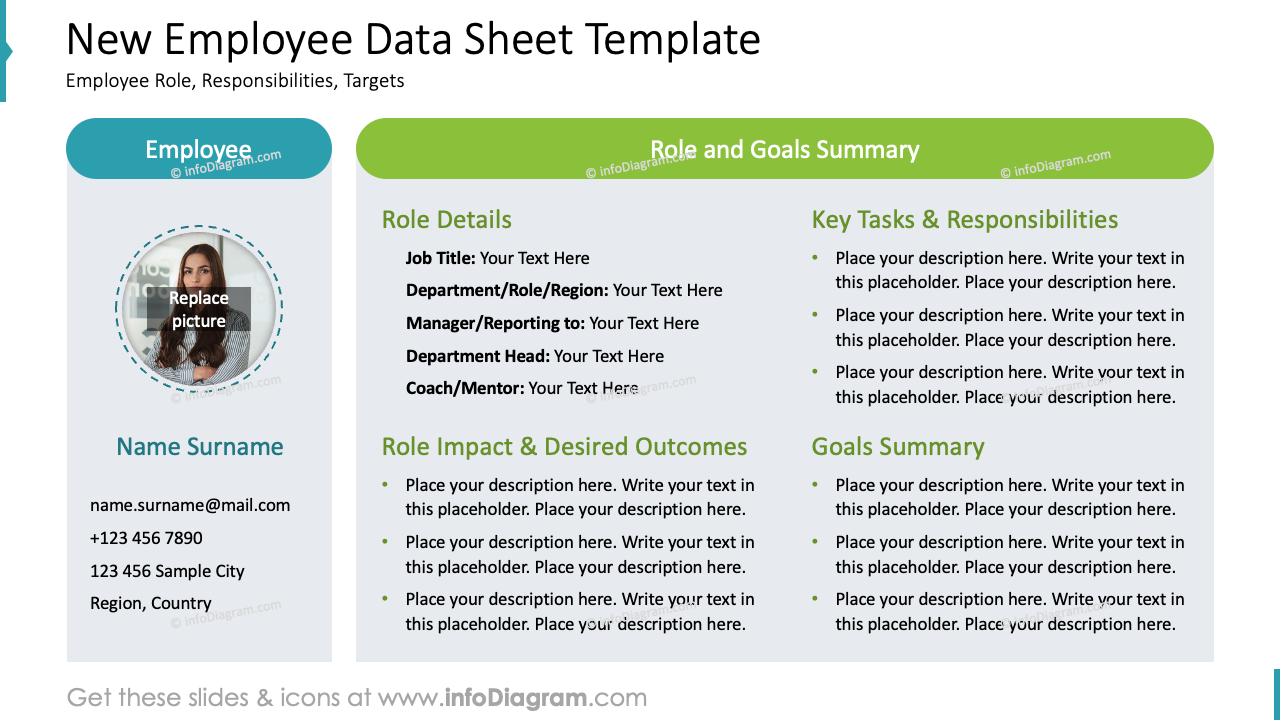 New Employee Data Sheet Template