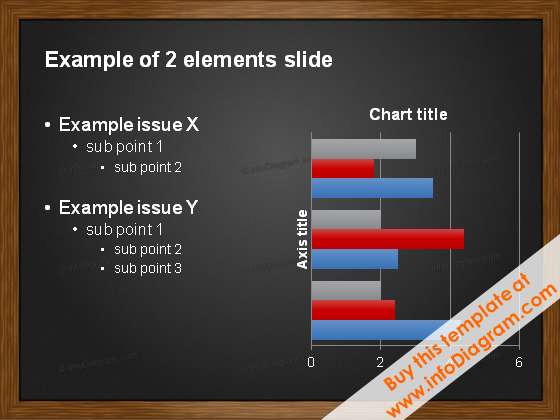 Black background white text chart on dark pptx