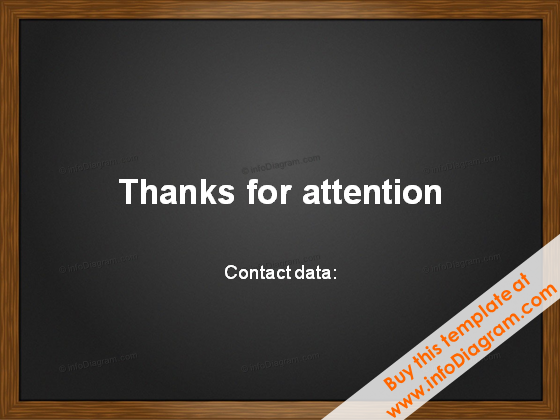 End slide Blackboard Charcoal ppt Template