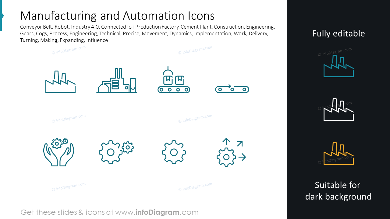 Manufacturing and Automation Icons