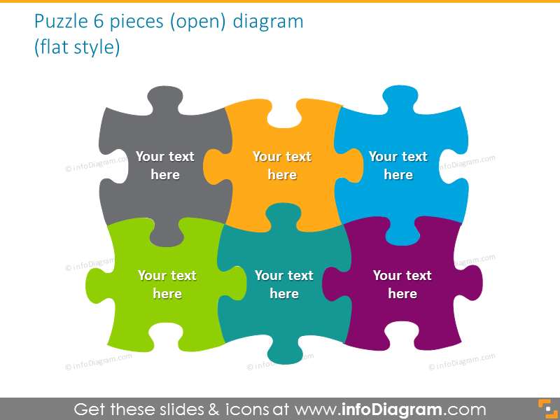 puzzle 6 pièces diagramme ouvert