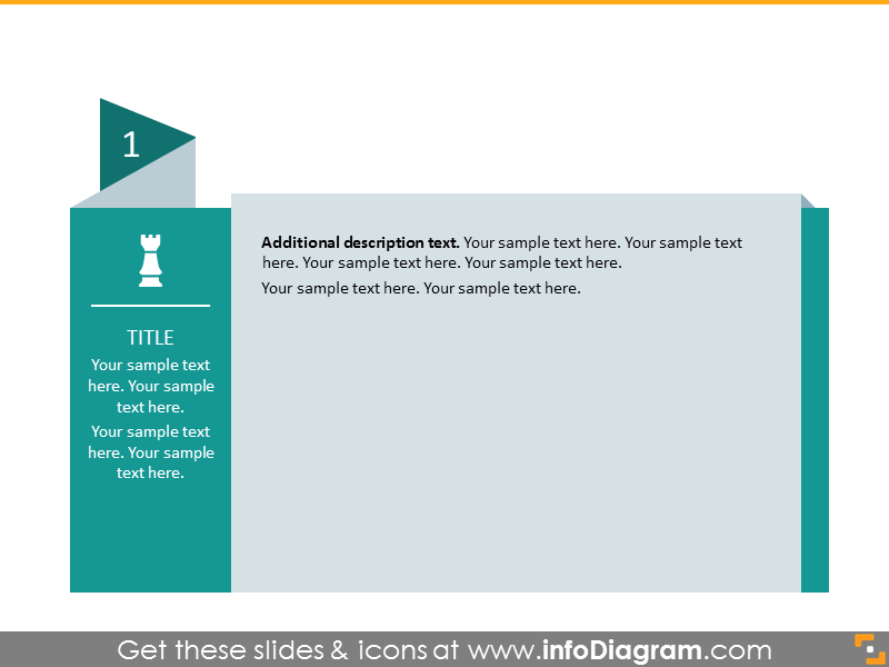 Example of the triangle list - one box for text
