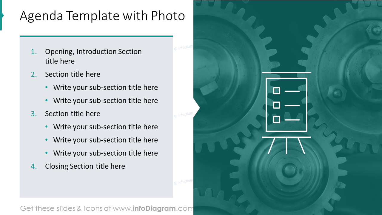 Agenda template with photo