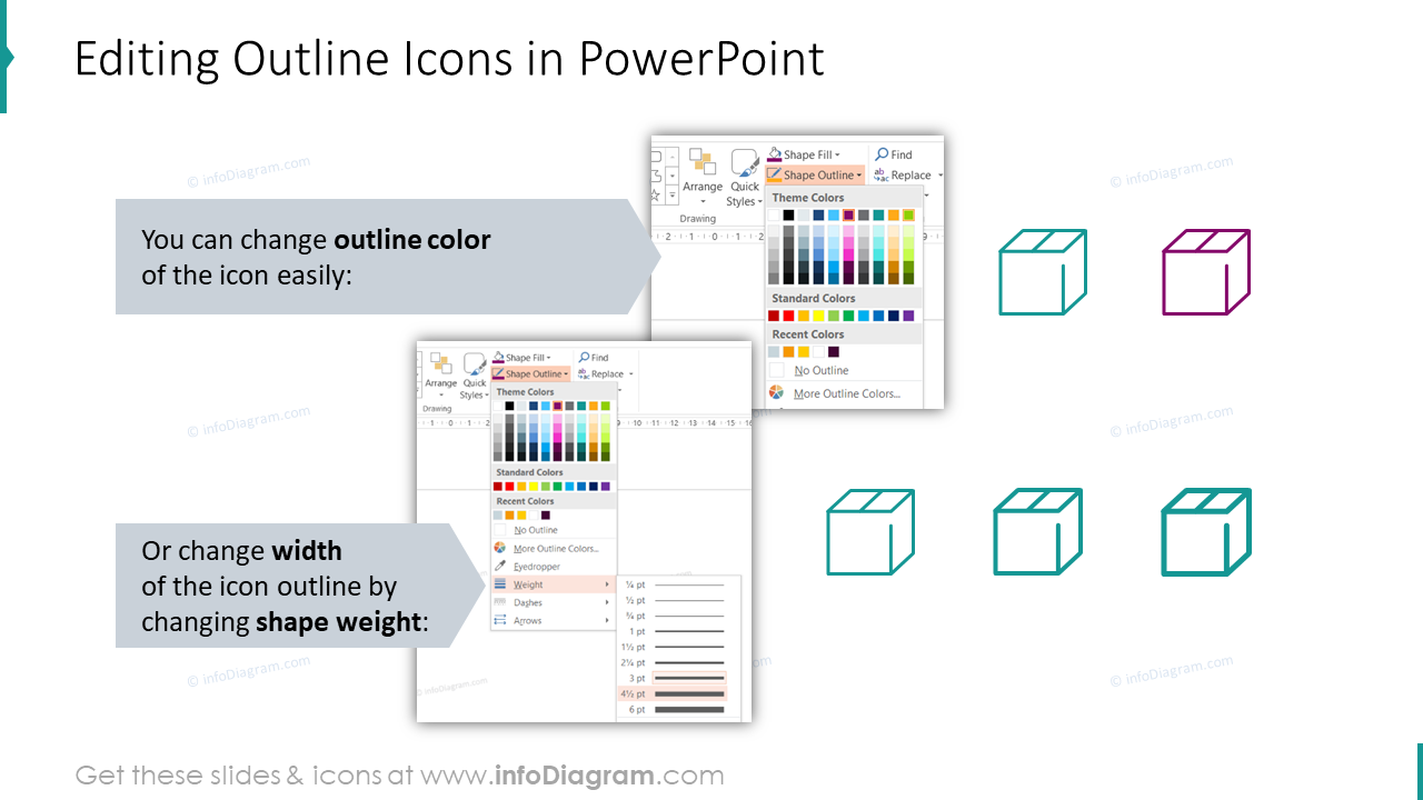 Editing outline icons in PowerPoint