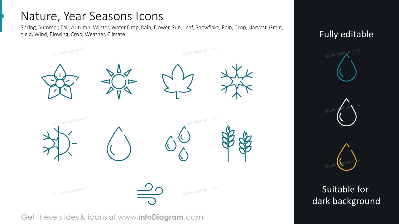 Nature, Year Seasons Icons