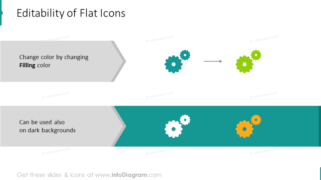 Editable flat icons