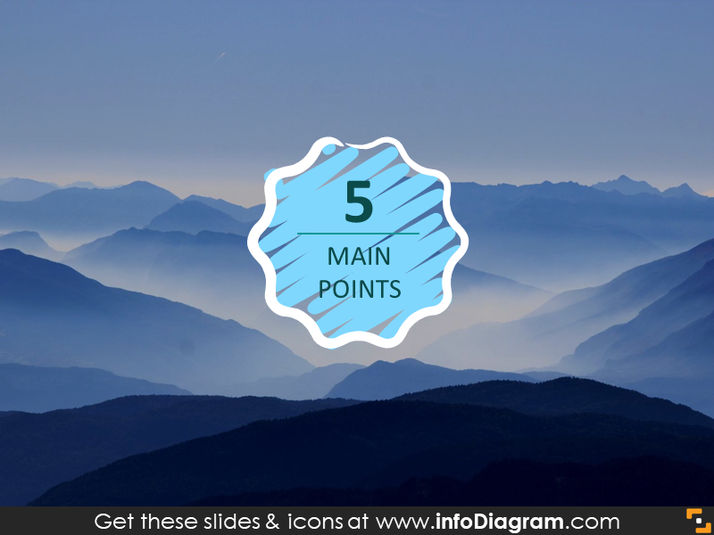 Example of the headline slide with nature background