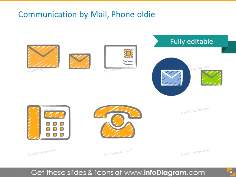 Communication icons set