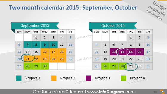 Calentarios ppt de Septiembre Octubre 2015