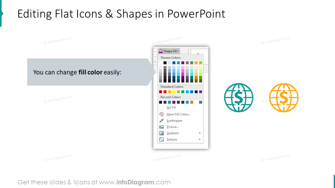 Flat Icons: Trade Finance, Letter of Credit, Document, Goods Delivery