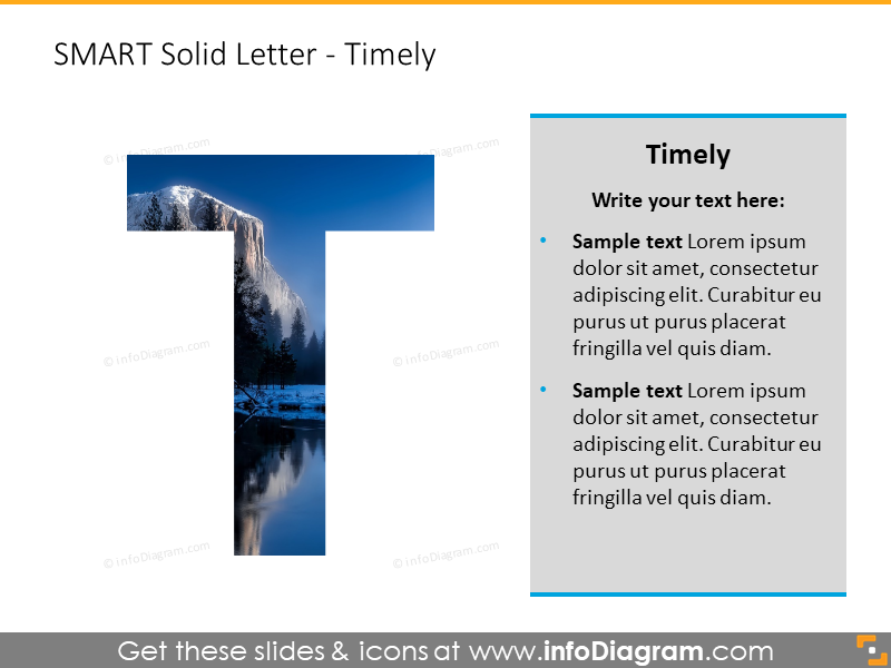 Modelo de metas SMART (diagramas PPT)