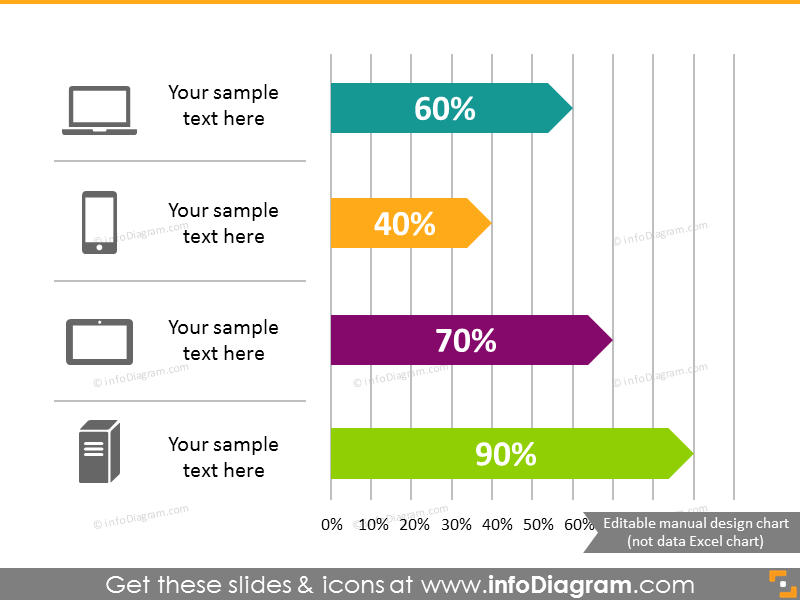 Arrow Bar Chart Infographics