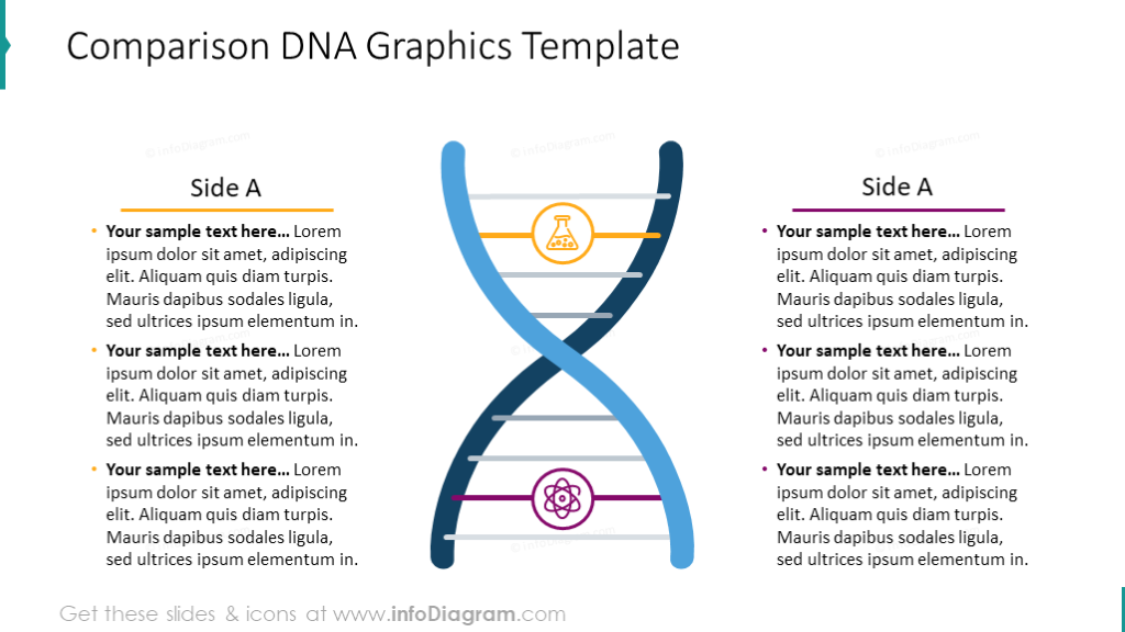 Modèle de graphique de comparaison ADN